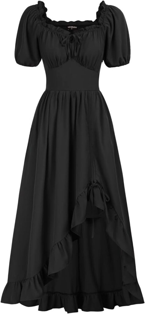 black corset dress maxi
